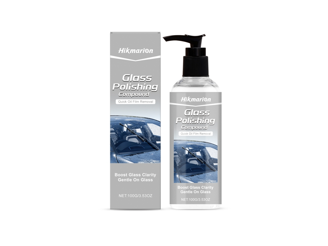 Crema antimanchas para ventanas de coche con protección.