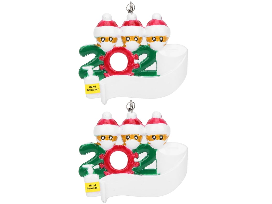 Ats-2pcs Adorno De Navidad Colgante De Árbol De Bendición Papá Noel Decoración Festiva