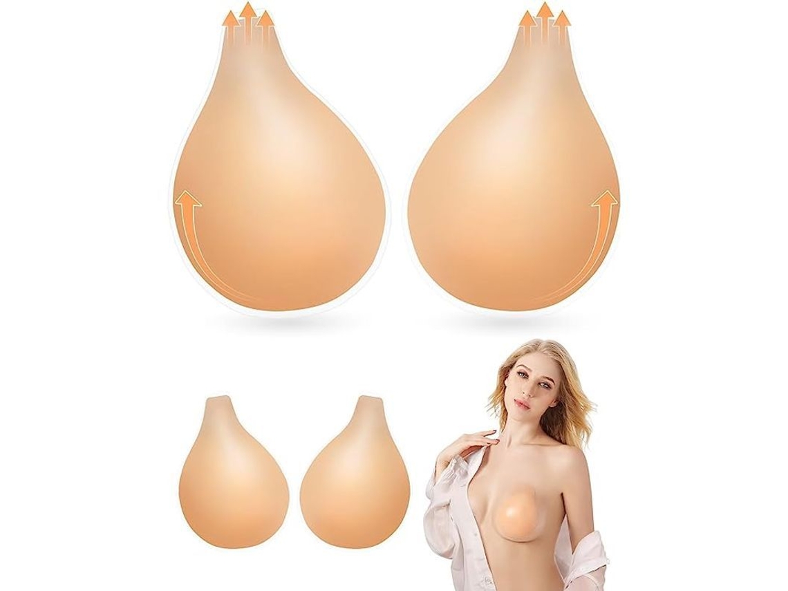 2026-phodil Brassière Adhésive Sans Bretelles 2 Paires Push Up Invisible Silicone Lavable Pour Sein Volumineux