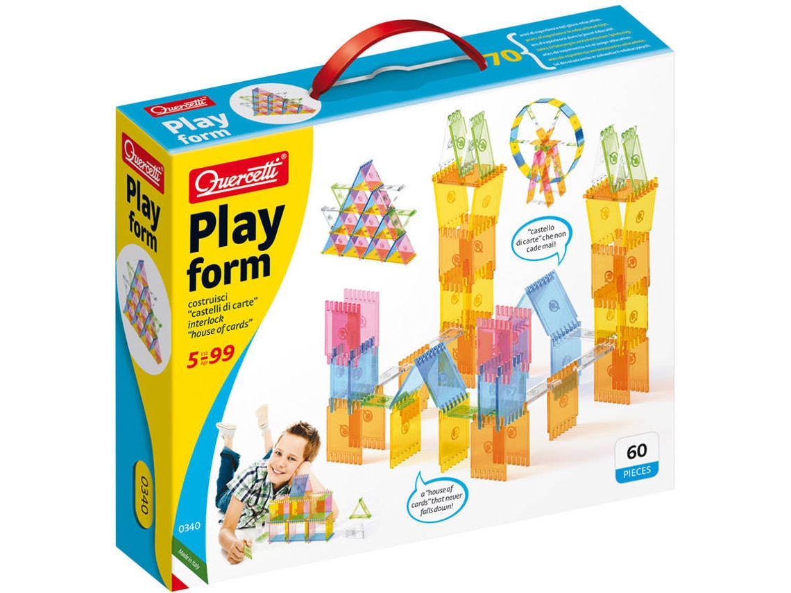 Juego Educativo QUERCETTI Building PlayForm Juego Construccion 60 pz (Edad Mínima: 5 Años - 29 x 24 x 6 cm)