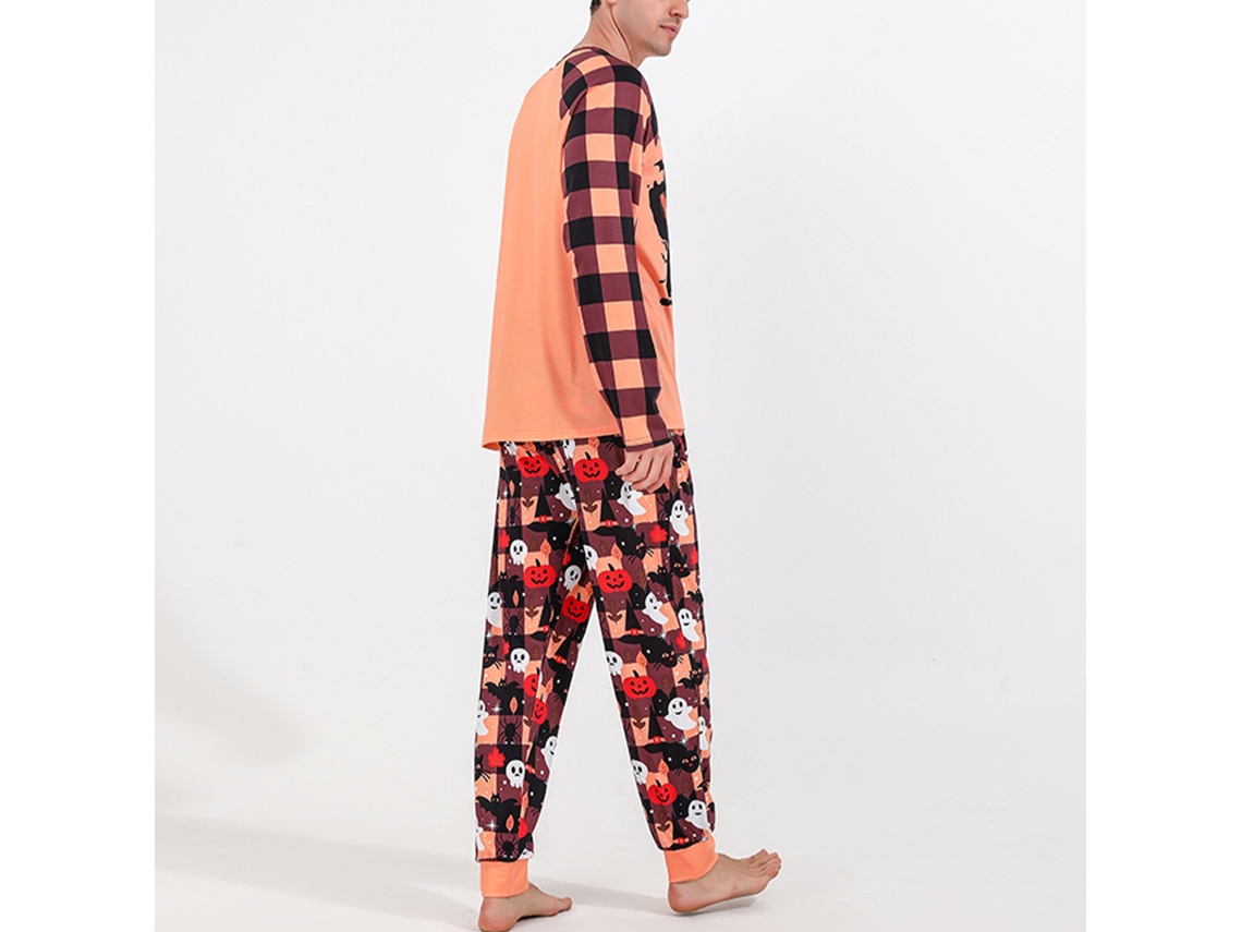 2026altiro-pijamas Familiares De Halloween Confortables Para Hombres Mujeres Niños Bebé Amarillo Claro Talla L Hombre