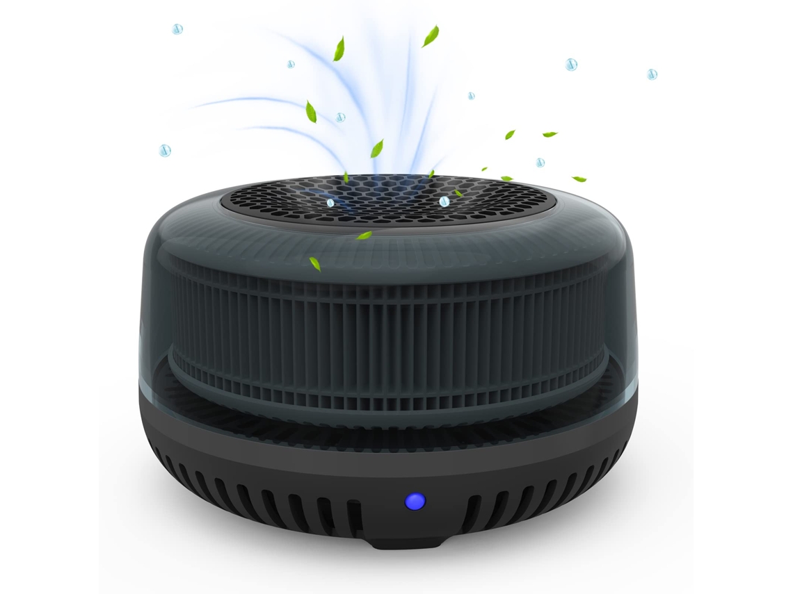 Purificador de aire pequeño, ionizador purificador de aire para automóvil con filtro HEPA H13 verdadero, purificadores de aire de escritorio CHRONUS