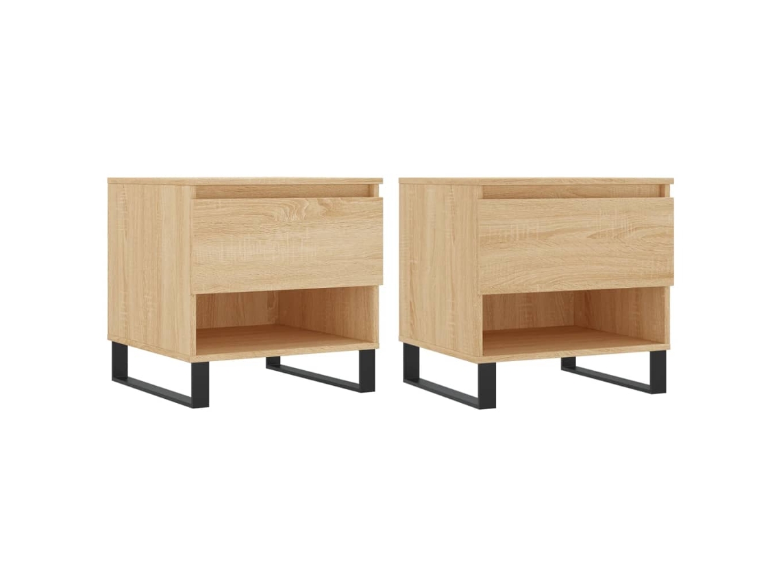 Maison Exclusive - Mesas De Centro 2 Uds Madera Ingeniería Roble Sonoma 50x46x50cm