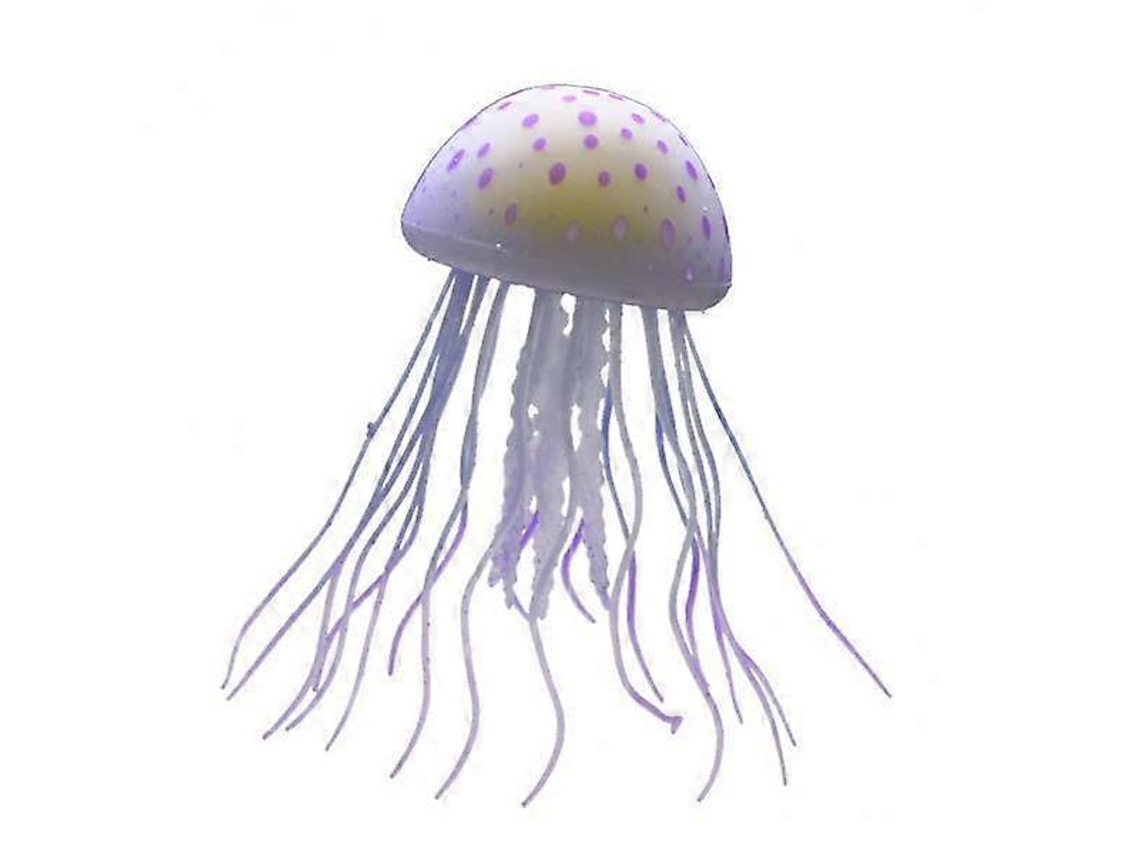 2 medusas artificiales para acuario, decoración de peces marinos, 2 rosas moradas