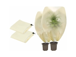 KOFIHETY Tela anticongelante para árboles en invierno, protección contra heladas con cordón ajustable y cremallera resistente, tela no tejida reutilizable para