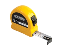 Medidor de cinta de 5 m, acero, ancho de 16 mm, parada doble