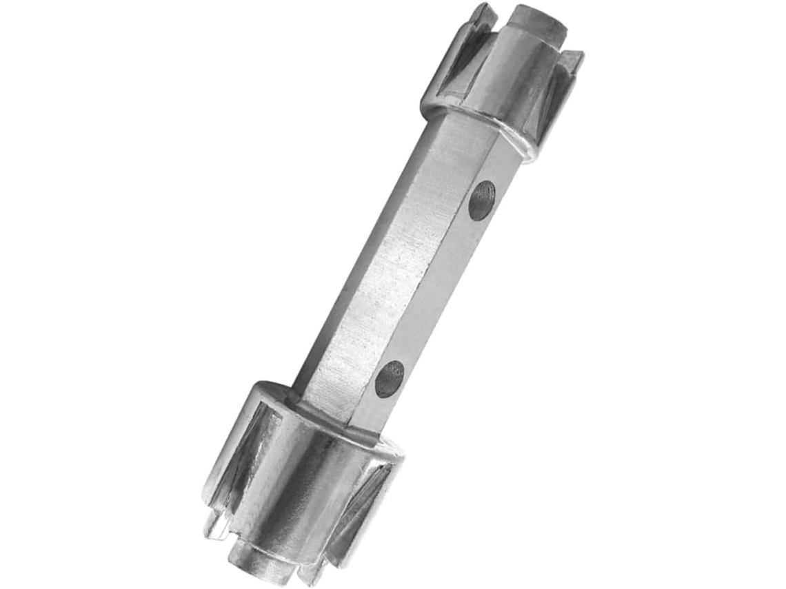 Llave De Carraca De Doble Cara De Aleación De Aluminio Plateado Para Fregadero, Herramienta