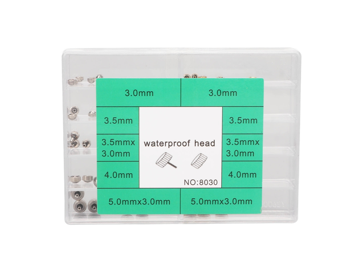 Piezas De Reparación Para Coronas De Relojes, Acero Inoxidable Impermeable Con Caja De Almacenamiento.