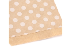 25 Bolsas Plegables De Papel Kraft Para Galletas, Dulces, Frutos Secos Y Snacks, 16x13cm