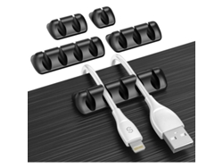 Organizador De Cables paquete De 5 Mini Soportes Adhesivos Para Cables, Clips De Silicona Versátiles Y Seguros.