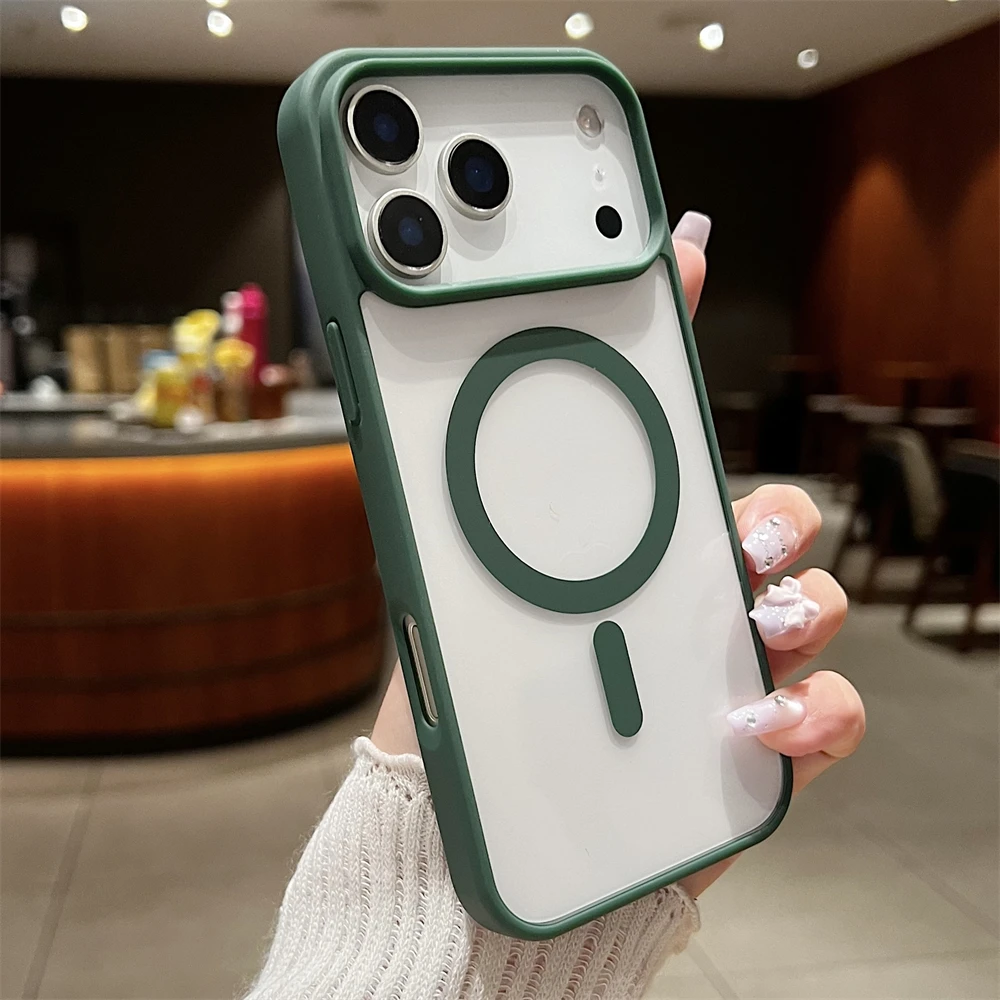 (verde, Iphone 16 Pro) Funda Ultradelgada Y Resistente A Los Golpes, Respetuosa Con La Piel, Compatible Con Carga Inalámbrica Magnética.
