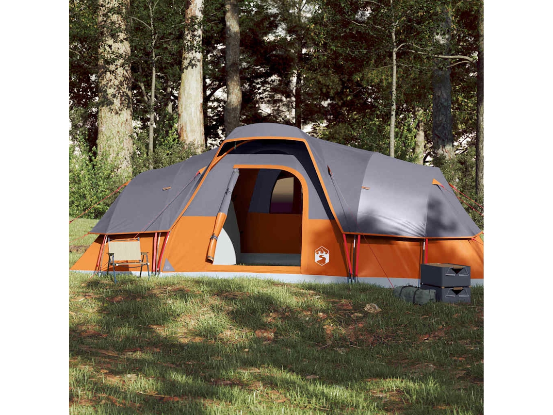 Tienda De Campaña Familiar Iglú 11 Personas Impermeable Naranja