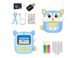 Cámara digital Chrui P7 con pantalla IPS de 2,4 pulgadas, lente dual HD y tarjeta de memoria de 32 GB (azul)