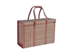 Cesta de picnic tejida con asa, plegable, para frutas, comestibles y alimentos. GOKOCO