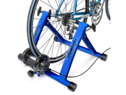 Rodillo Relaxdays Con Cambio De 6 Velocidades, Para Ruedas 26-28 Pulg., Hasta 120 Kg, Para Bici En Casa, Azul