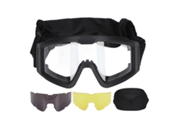 Óculos De Proteção Outdoor Detacháveis Uv Impacto Resistente Grosso Camping Bike Ciclismo Quadro Preto