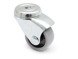 Rueda giratoria roda a/plast.gris ø25 tp zincado