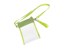 Bolso bandolera transparente, apto para estadios, correa ajustable para conciertos y festivales.
