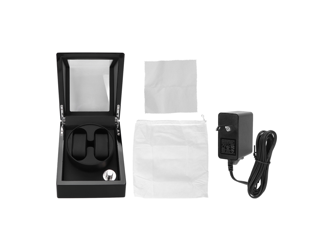 Estuche de almacenamiento para enrollador de relojes de 2 posiciones con enchufe 100-240 V