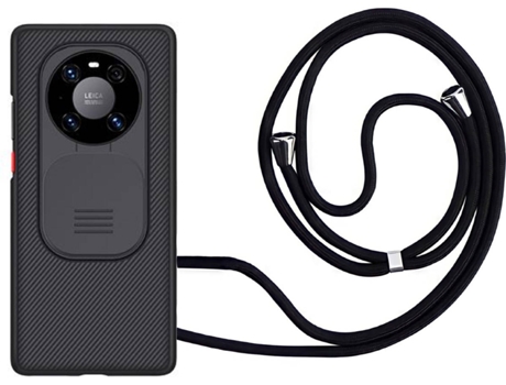 Funda Huawei Mate 40 Pro Camshield con Collar Negro