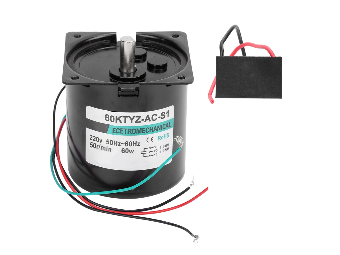Motor Síncrono De Ca De 60 W Y 50 Rpm Con Imán Permanente, Baja Velocidad, Para Micromáquinas, 220 V Ca