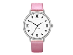Reloj De Pulsera Analógico De Cuarzo De Lujo Informal Para Parejas En Color Rosa Y Rojo.