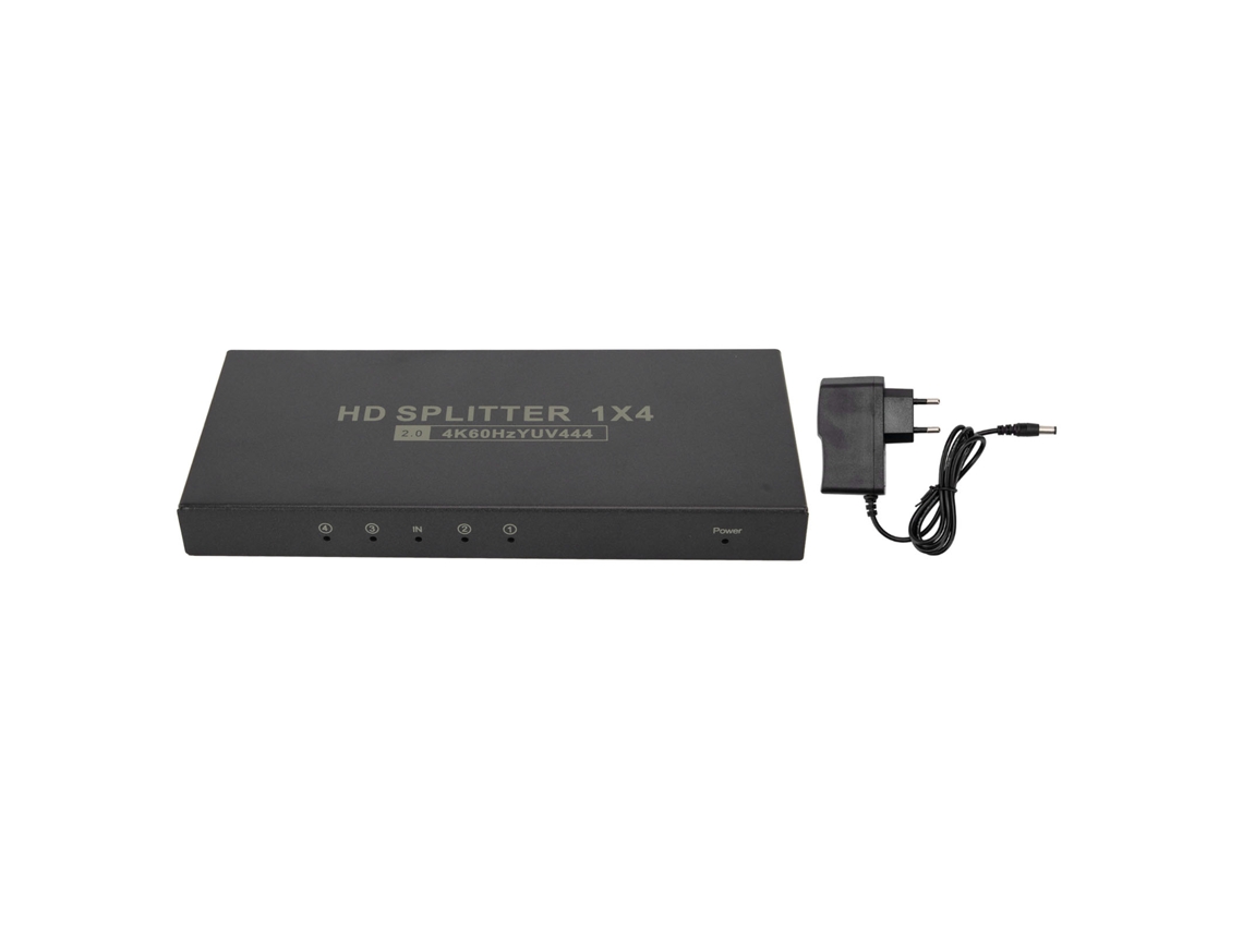 Divisor De Interface Multimídia Hd 2.0 1x4 4k 60hz 18gbps Hdcp2.2 Rgb444 Adaptador De Tela Duplicada