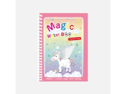 (pegaso + Bolígrafo) Libro Para Colorear Reutilizable Montessori Con Acuarela Mágica