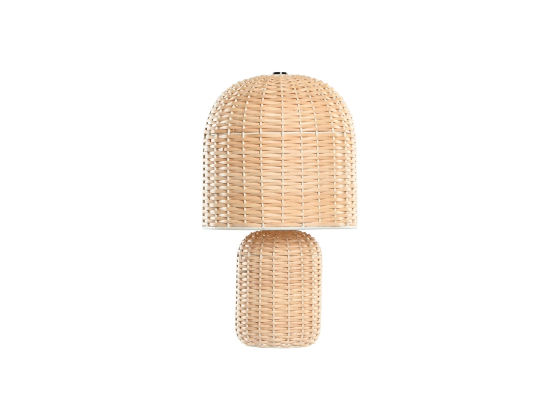 Lámpara de mesa de ratán beige, 25x25x41cm ALEXANDRA HOUSE LIVING