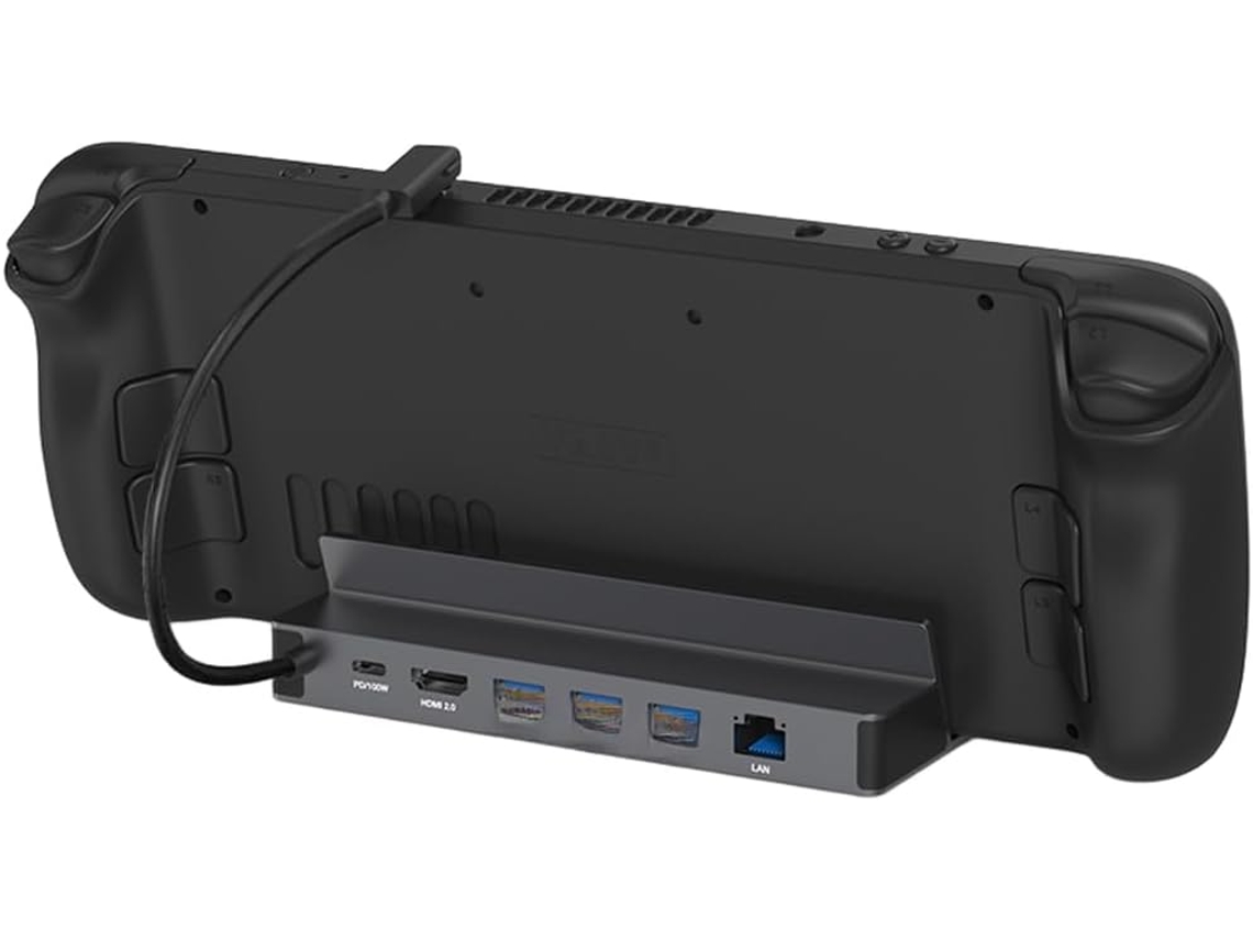 Concentrador Usb Para Steam Y Dispositivos, Estación De Acoplamiento Gigabit 4k 6 En 1