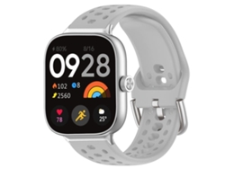 Correa deportiva de silicona para Redmi Watch 6 / 5 / 4 - Hebilla plateada