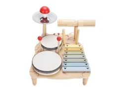 Bj-bateria Musical De Madeira Puzzle Para Crianças, Instrumento De Percussão Educativo Com Cognição De Cores E Sensorialidade Musical