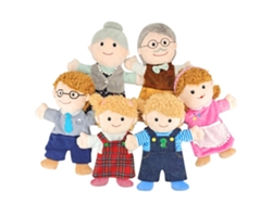 Juego De 6 Marionetas De Peluche De Miembros De La Familia, Operadas A Mano, Para Niños, 30 Cm