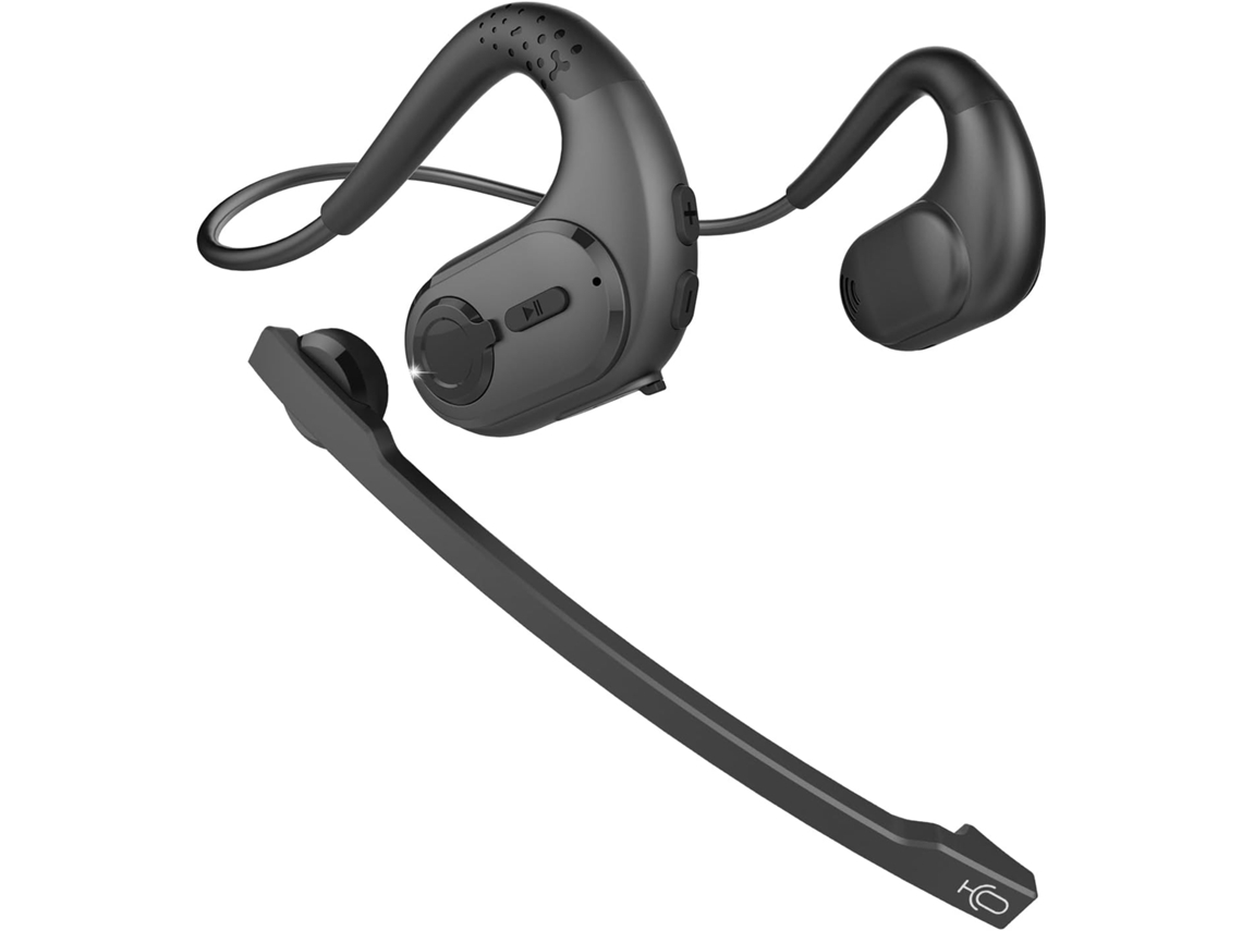 Auriculares Bluetooth 5.3 con micrófono extraíble y cancelación de ruido DSP para oficina, trabajo en casa y actividades al aire libre. L Bisbisous