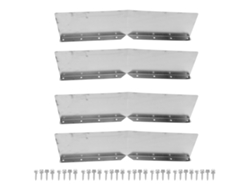 4 Protectores Antisalpicaduras De Aluminio Para Canaletas De Techo Con Tornillos.