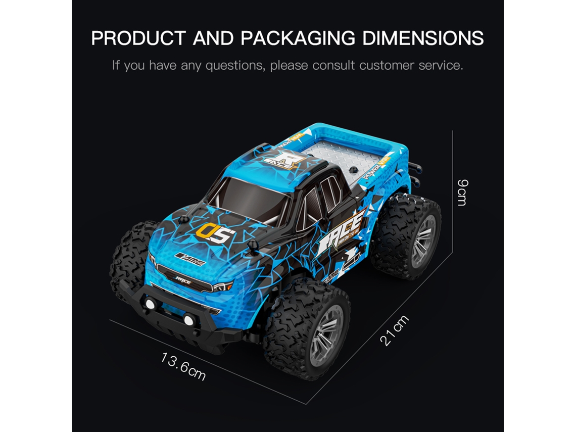 Camión Todoterreno 4x4 Con Control Remoto De 2,4 Ghz Y Luces Led - Regalo Para Niños Y Adultos