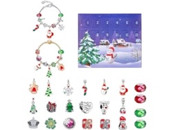 Calendario De Adviento Navideño 24 Cuadrículas Caja Ciega Sobre Kit De Joyería Diy Colgantes Y Charm