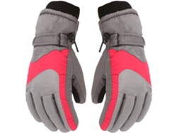 Guantes de esquí para exteriores de forro polar grueso, impermeables, resistentes al viento y cálidos.