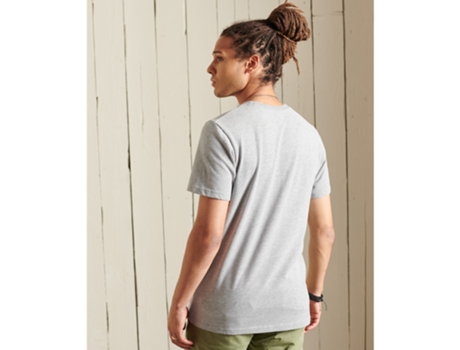 Camiseta para Hombre SUPERDRY (S - Algodón - Gris)