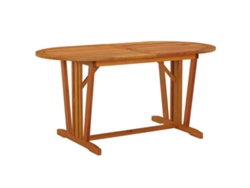 Mesa de jardín VIDAXL Marrón Madera (160x85x75 cm )