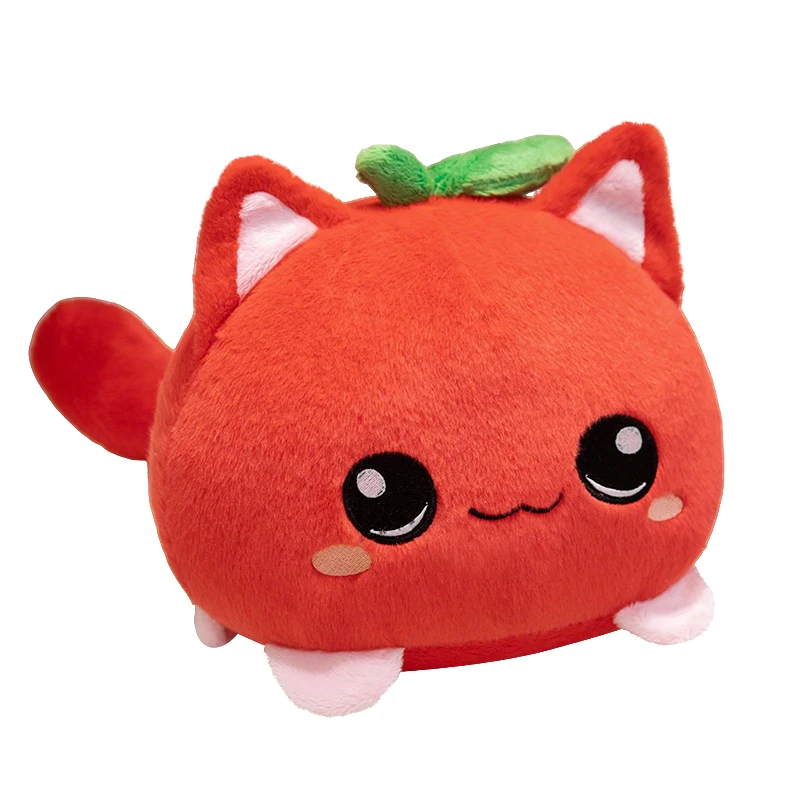 (manzana 20 Cm) Lindo Peluche De Gato Fruta, Regalo De Cumpleaños Para Niños