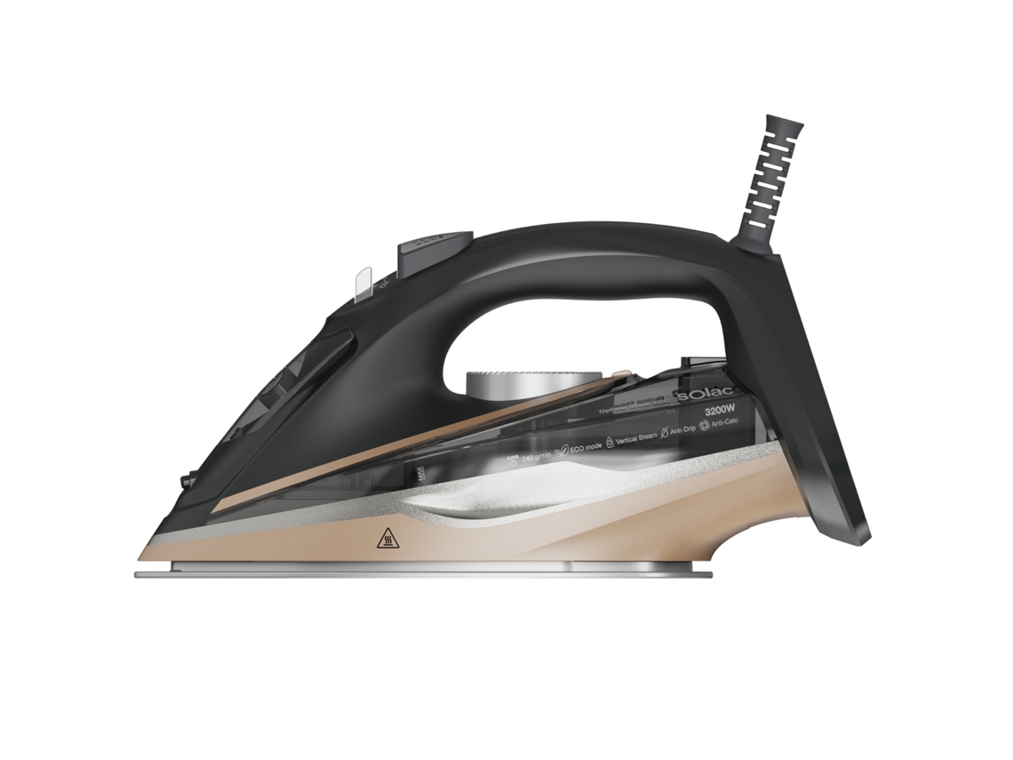 Plancha de vapor Solac Optima Shine 3200 (pv2033), 3200w, ráfaga de vapor de 240 g/min, vapor de 45 g/min, depósito de 480 ml, antical.