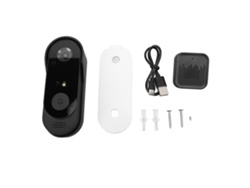 Videoportero Inalámbrico Tuya 1080p Con Wifi De 2.4 Ghz, Comunicación Bidireccional Y Receptor Para Seguridad Inteligente Del Hogar.