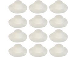 12 Sombreros De Paja Beige De Ala Ancha, Con Protección Uv, Transpirables Y De Estilo Tejido Chino.