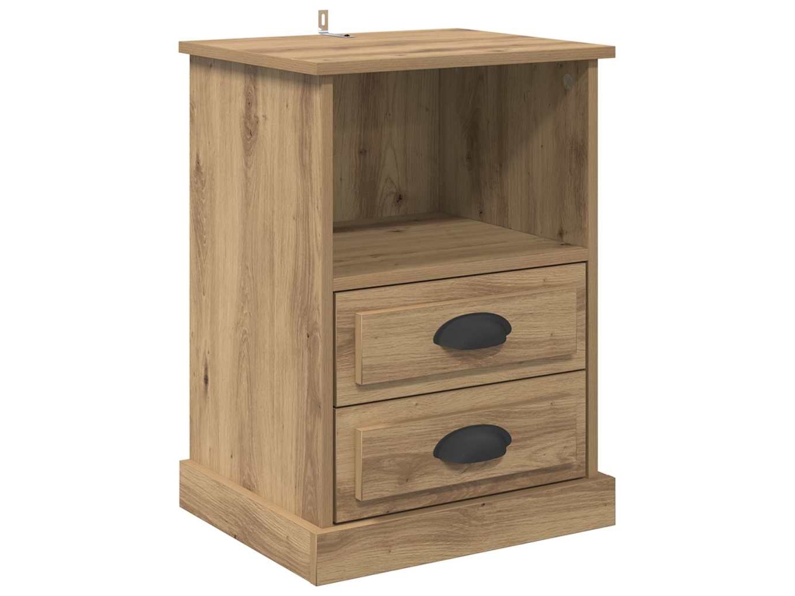 Maison Exclusive - Armario De Noche Con Cajón Roble Artesanal 36 X 43 X 60 Cm