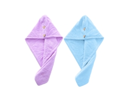 2pack Toalla De Cabello De Microfibra Envoltura Toalla De Secado De Cabello Coral Veludo Absorbente Rápido Secado Pelo Turbante