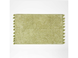 Homescapes Tufted Sage Green 100 Cotton Bath Mat With Pom Pom Edges 50 X 80 Cm