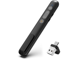 Presentador láser inalámbrico USB C/USB A 2,4 GHz recargable Hipervínculo Control de volumen Presentación de PowerPoint Clic Gertiz