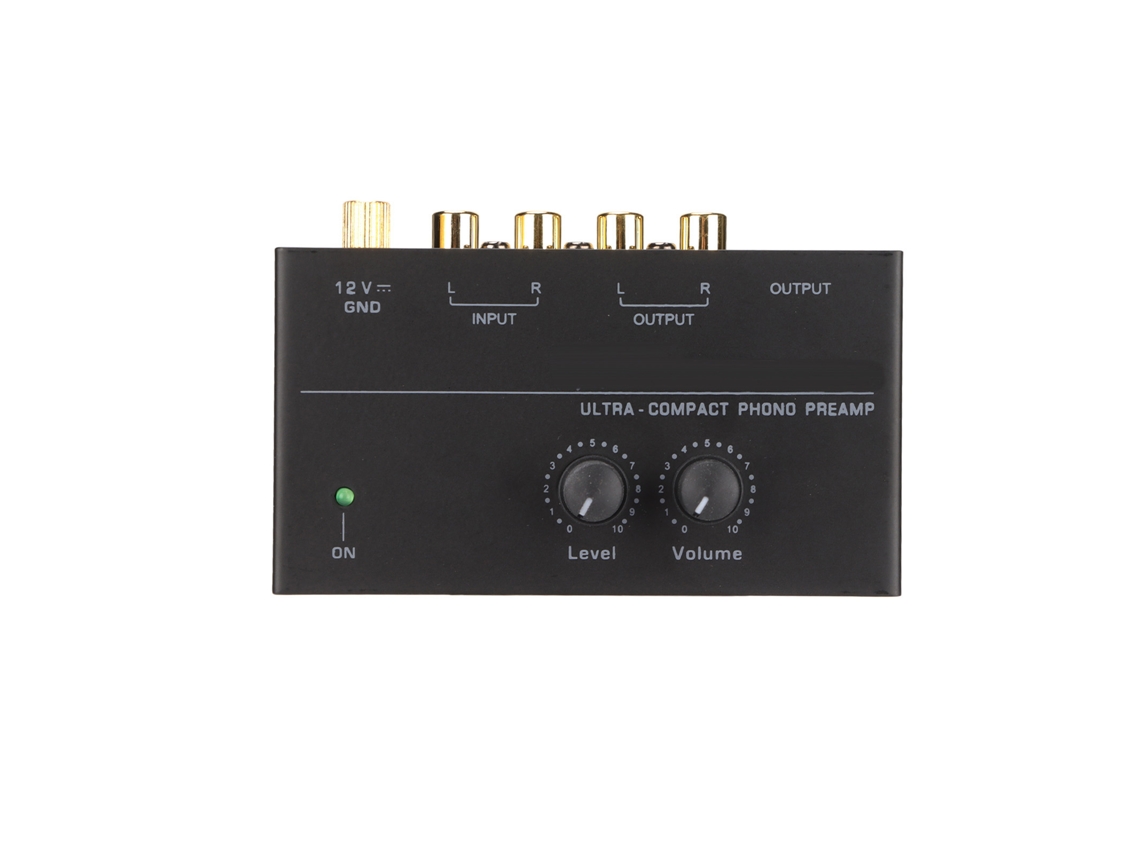 Preamplificador Estéreo Para Fono Pp500 De Bajo Ruido Con Entrada/salida Rca Y Control De Volumen (100-240 V). Enchufe Europeo.