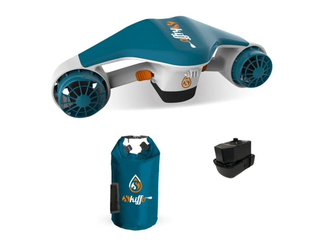 Scooter acuático Seaside - Hélice Skiffo submarina - 1 batería - 35 min de autonomía - Motor de 500 W - Máscara facial completa incluida